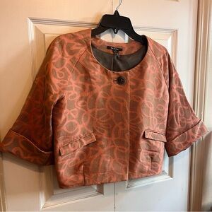 Nic + Zoe Metallic Brocade Abstract Jacket – Size Small